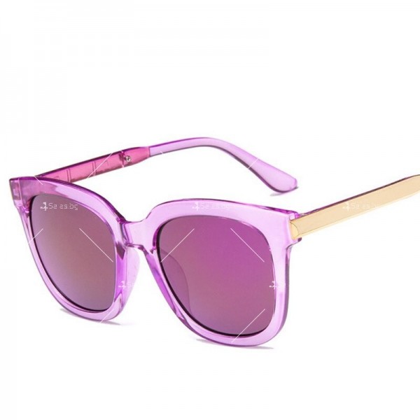 Дамски слънчеви очила с огледални стъкла тип котешки очи 5
