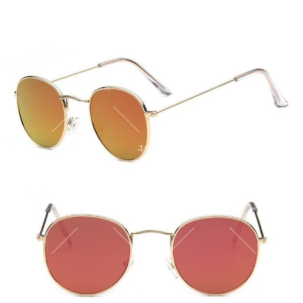 Дамски слънчеви очила с кръгли огледални стъкла 4