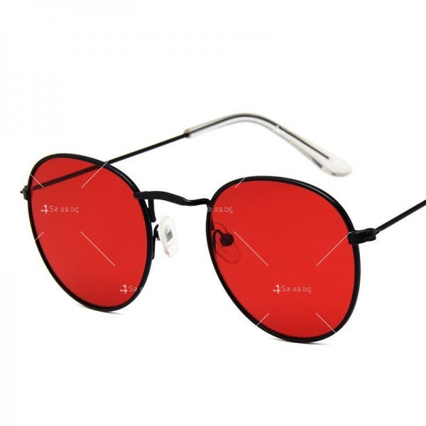 Дамски слънчеви очила с кръгли огледални стъкла 7