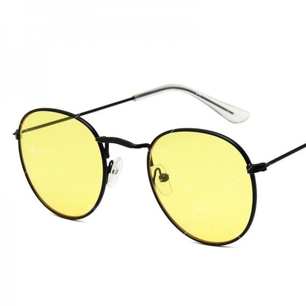 Дамски слънчеви очила с кръгли огледални стъкла 9