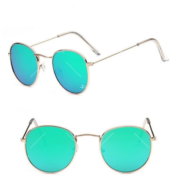 Дамски слънчеви очила с кръгли огледални стъкла 14
