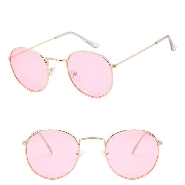 Дамски слънчеви очила с кръгли огледални стъкла 19