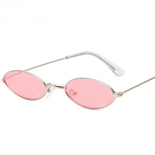 Малки дамски слънчеви очила с овални стъкла и метална рамка