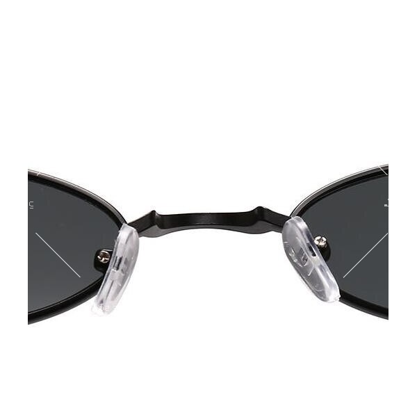 Малки дамски слънчеви очила с овални стъкла и метална рамка 12