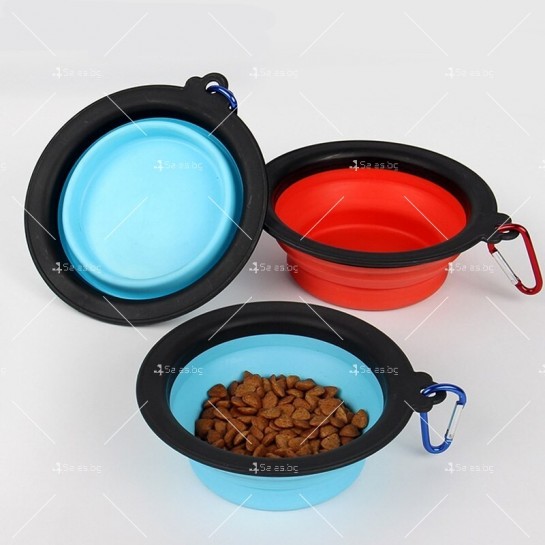 Кръгла метална купа с дръжки за храна за домашни любимци LBF9