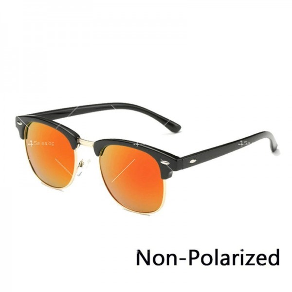 Винтидж унисекс слънчеви очила с огледални стъкла 5