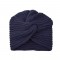 Дамска зимна плетена шапка с усукан възел по средата DM5 10