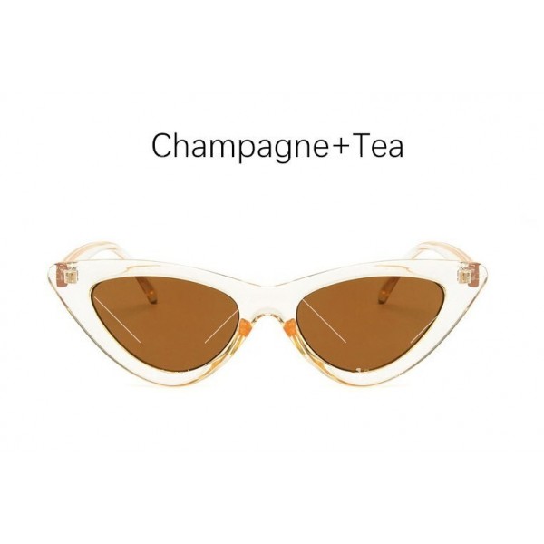Модни дамски слънчеви очила с форма на триъгълни котешки очи 5