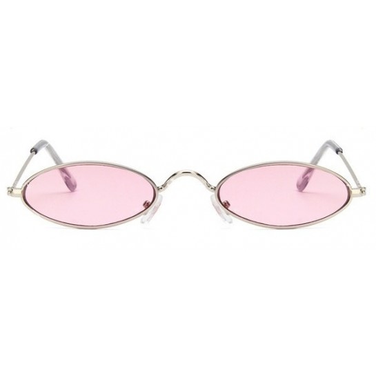 Дамски слънчеви очила с малки овални стъкла и метална рамка