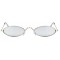 Дамски слънчеви очила с малки овални стъкла и метална рамка 5