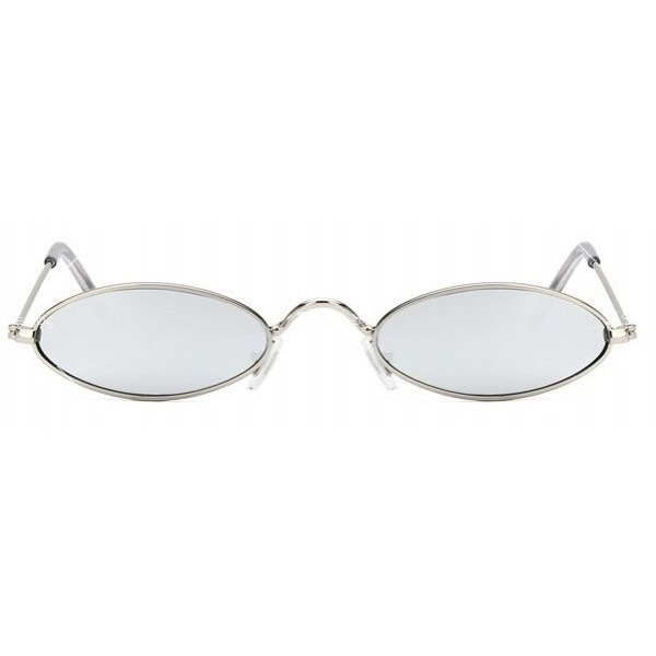 Дамски слънчеви очила с малки овални стъкла и метална рамка 5