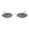 Дамски слънчеви очила с малки овални стъкла и метална рамка 6