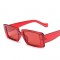 Дамски цветни слънчеви очила с пластмасова дебела рамка и правоъгълни лещи 7