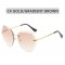 Дамски слънчеви очила с форма на шестоъгълник и метални дръжки 4