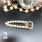 Стилна фиба за коса с перли и кристали - F64 2