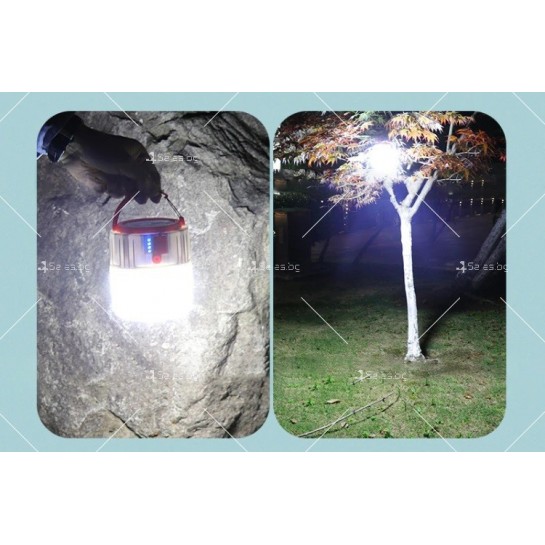 Соларна лампа за къмпинг, водоустойчива USB вход и кабел за зареждане CAMP LAMP13