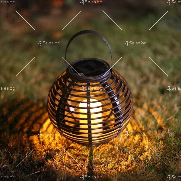 Соларна лампа, тип декоративен огън с LED светлина и светлинен сензор 5