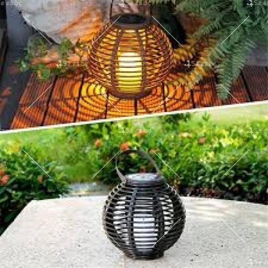 Соларна лампа, тип декоративен огън с LED светлина и светлинен сензор