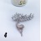 Колекция дамски брошки с атрактивен дизайн и декорация от ситни бели кристали Е18 7
