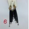 Дамски обеци с цветни мъниста и плътни висулки от синджирчета А160 11