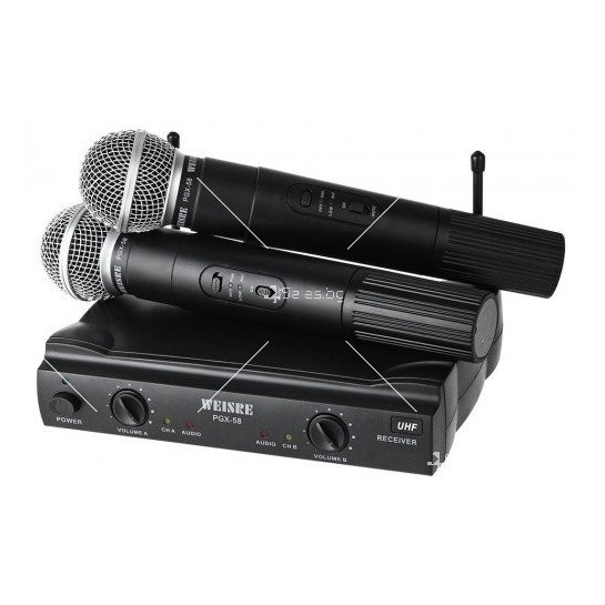 Комплект от 2 броя безжични микрофони с приемник WVNGR PGX 58 MF4