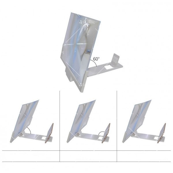 Акрилен увеличителен екран със стойка за мобилни телефони 12-инчов TV880 4
