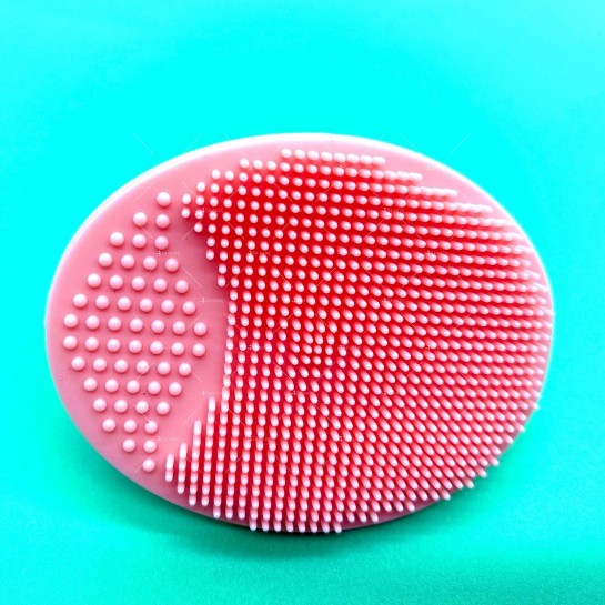 Овална силиконова четка с дръжка за почистване на лице HZS342