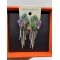 Колекция артистични дамски обеци с цветни мъниста и висулки от синджирчета А162 1