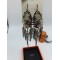 Колекция артистични дамски обеци с цветни мъниста и висулки от синджирчета А162 11