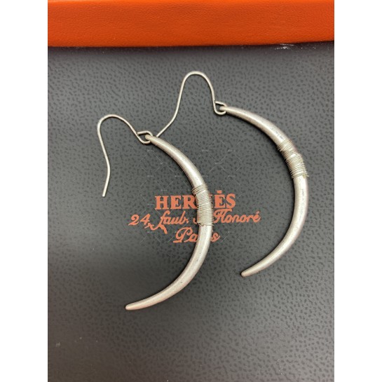 Колекция дамски обеци Hermes ръчна изработка с кожа и метал А165