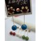 Елегантни дамски обеци с кристал, снежинки и топка в различни цветове А168 1