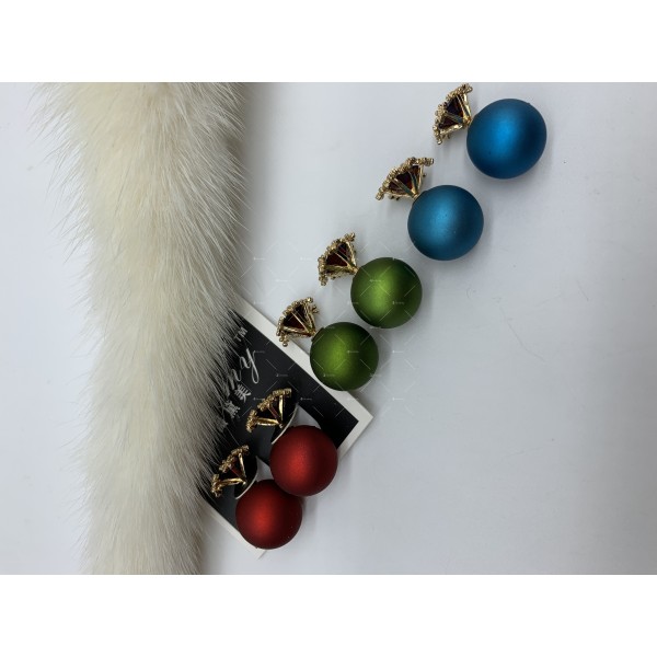 Елегантни дамски обеци с кристал, снежинки и топка в различни цветове А168 6