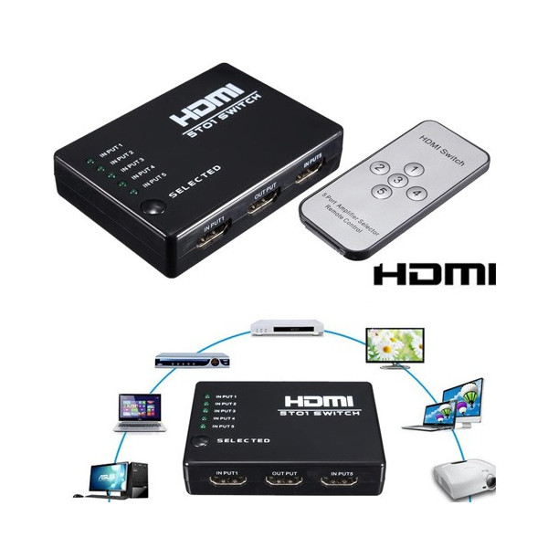 HDMI мини превключвател с дистанционно управление 5IN1 THUNDEAL CA36