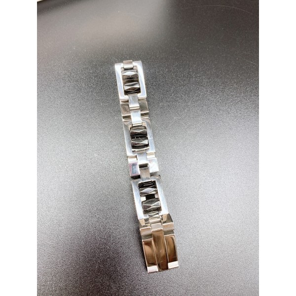 Унисекс гривна тип верижка от стомана със сребърно покритие NSC-1 3