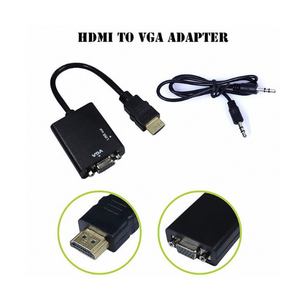 Висококачествен адаптер за конвертиране от HDMI към VGA Audio 3,5, CA83 1