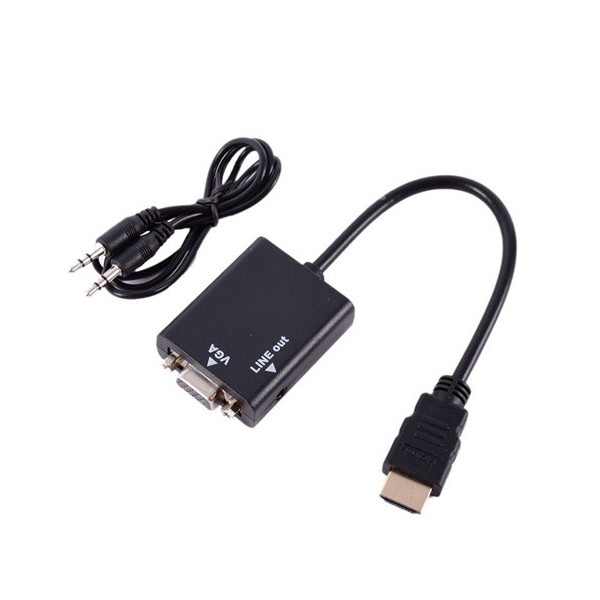 Висококачествен адаптер за конвертиране от HDMI към VGA Audio 3,5, CA83 6