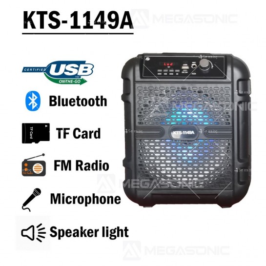 Караоке тонколона с микрофон, Bluetooth, TF карта, FM радио - KTS-1149A