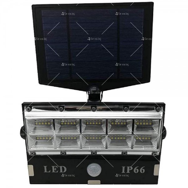 LED соларна лампа за външен монтаж, Сензор за движение, 50 LED диода - H LED58 1