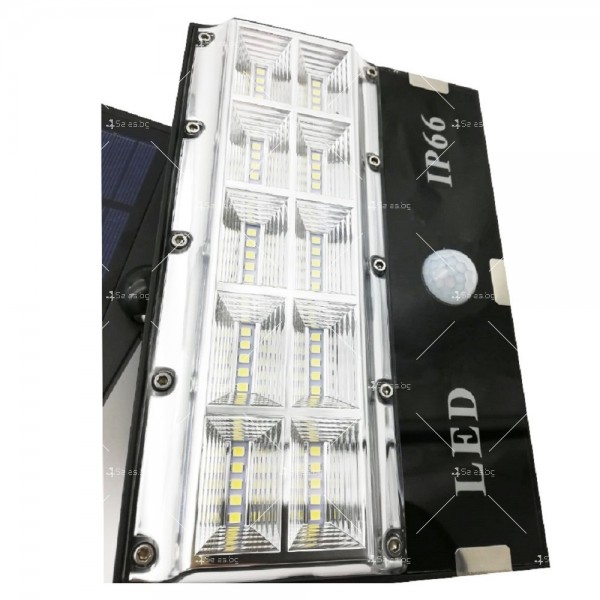 LED соларна лампа за външен монтаж, Сензор за движение, 50 LED диода - H LED58 3