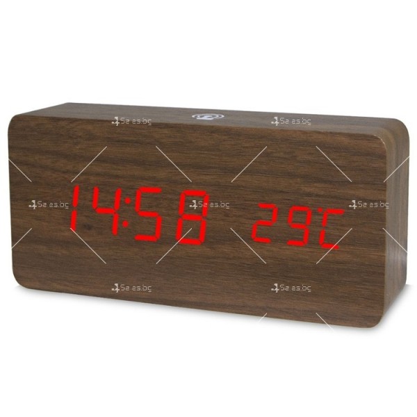 Модерен часовник с ЛЕД дисплей, календар, аларма, температура - TV932 2