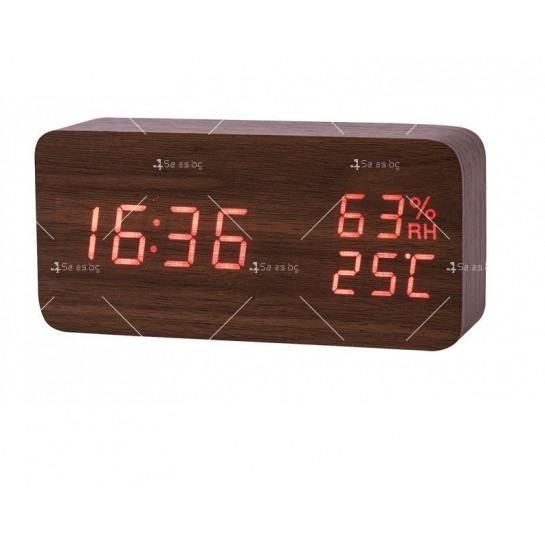Модерен часовник с ЛЕД дисплей, календар, аларма, температура - TV932