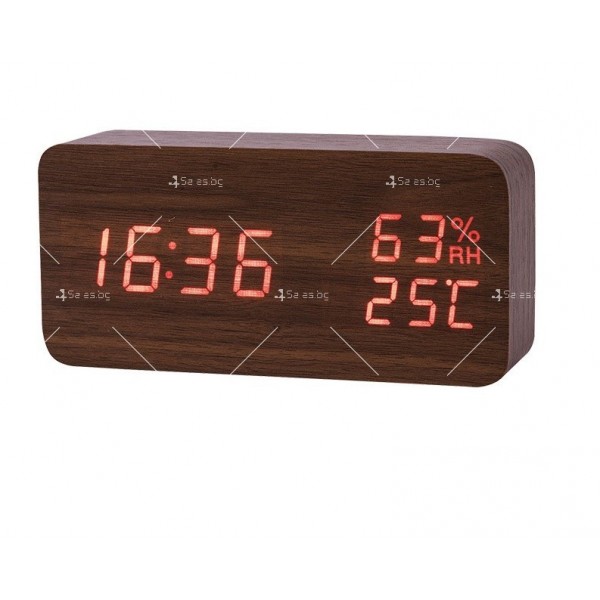 Модерен часовник с ЛЕД дисплей, календар, аларма, температура - TV932 3