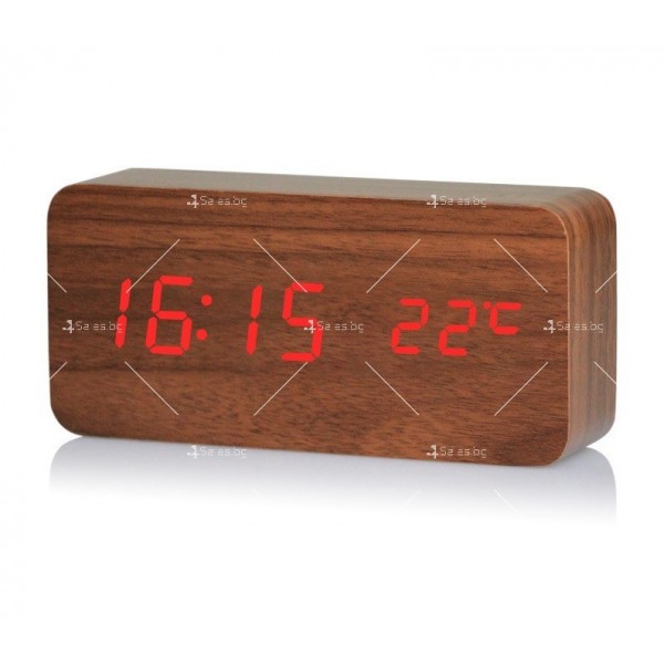 Модерен часовник с ЛЕД дисплей, календар, аларма, температура - TV932 5