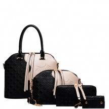 Комплект 2 бр. дамски чанти и 2 бр. портмонета от изкуствена кожа BAG30