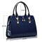 Луксозна лачена дамска чанта, имитираща крокодилски десен BAG43 2