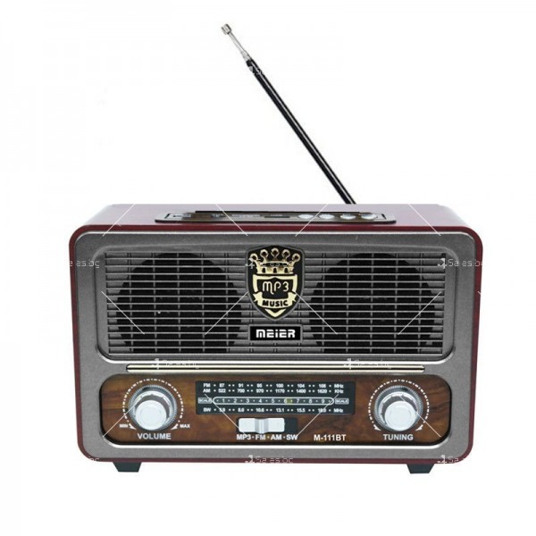 Компактно ретро Bluetooth радио за кола с антенна M-111BT F RADIO23 3