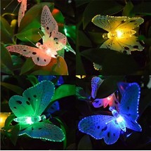 Верига от LED лампички с пеперуди, избор от 12 или 20 лампички SD18