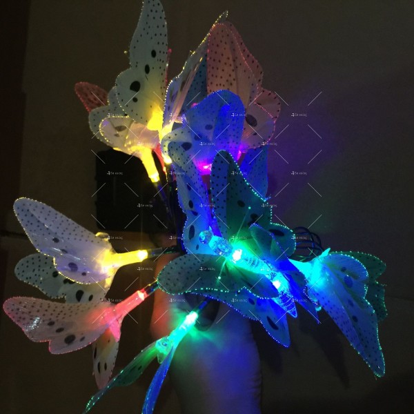 Верига от LED лампички с пеперуди, избор от 12 или 20 лампички SD18 3