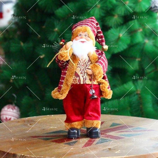 Фигурка Дядо Коледа с чувал и фенер, 30 см. SD27