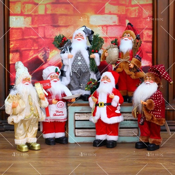 Фигурка Дядо Коледа с чувал и фенер, 30 см. SD27 4